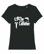 pt iubitorii de pisici - The Catfather v1 Tricou mânecă scurtă guler larg fitted Damă Expresser