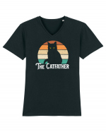 pt iubitorii de pisici - The Catfather v2 Tricou mânecă scurtă guler V Bărbat Presenter