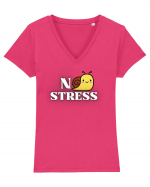 NO STRESS - SNAIL Tricou mânecă scurtă guler V Damă Evoker