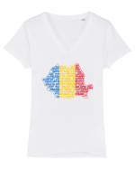 Pentru cei ce iubesc muntele Tricou mânecă scurtă guler V Damă Evoker