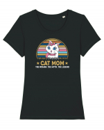 CAT MOM Tricou mânecă scurtă guler larg fitted Damă Expresser