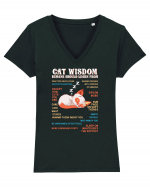 CAT WISDOM Tricou mânecă scurtă guler V Damă Evoker