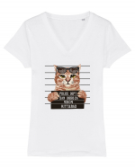 KITTY BAD Tricou mânecă scurtă guler V Damă Evoker