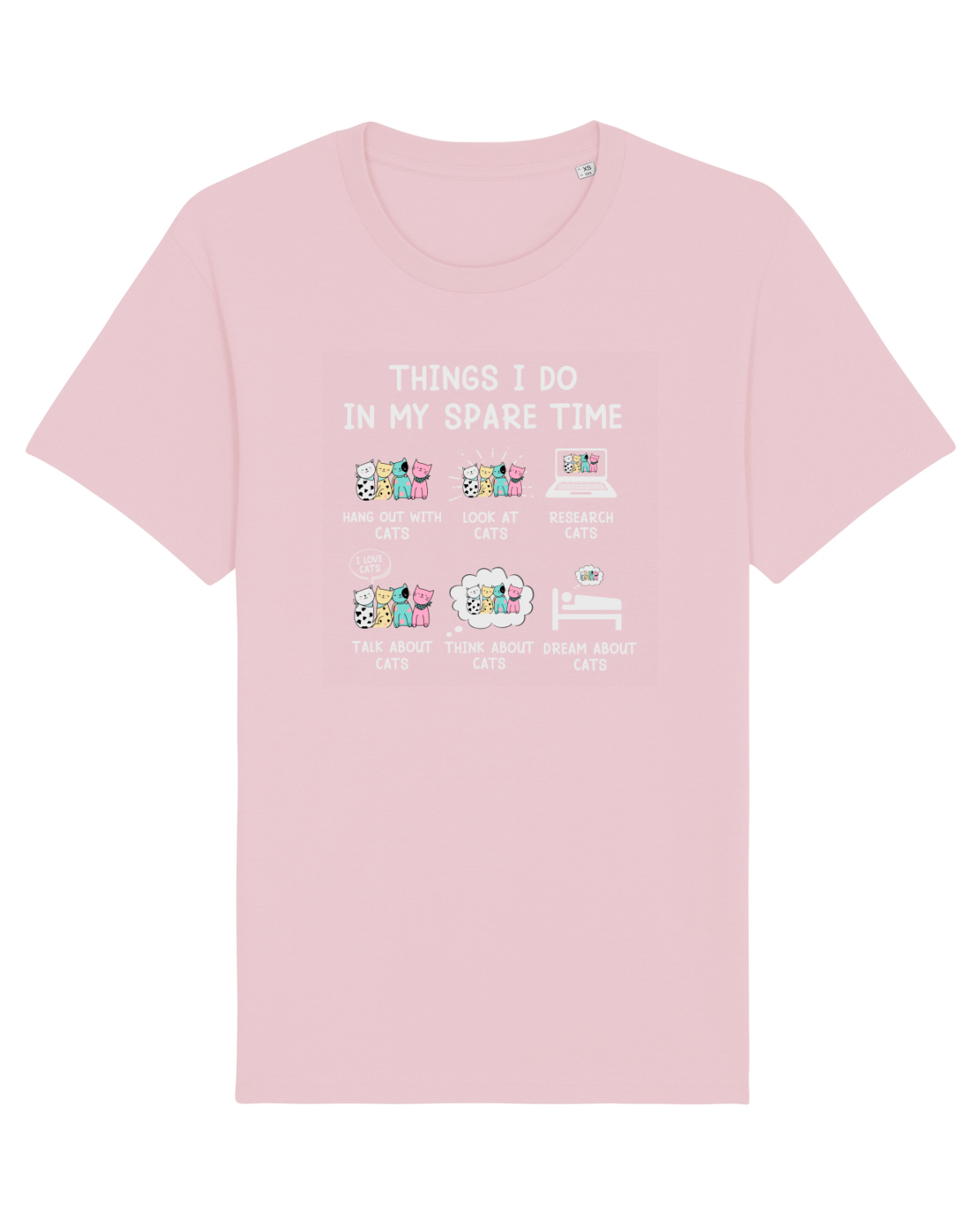 Tricou mânecă scurtă Unisex Rocker Cotton Pink