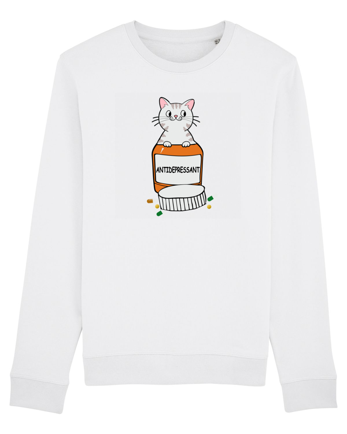 Bluză mânecă lungă Unisex Rise White