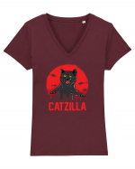 CATZILLA Tricou mânecă scurtă guler V Damă Evoker