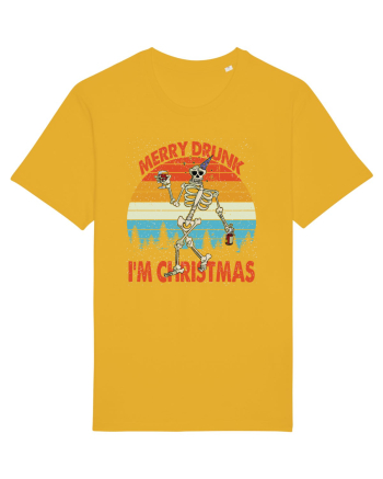 Merry Drunk I'm Christmas Funny Drunk Skeleton Spectra Yellow