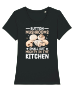 Button mushrooms small but mighty in the kitchen Tricou mânecă scurtă guler larg fitted Damă Expresser