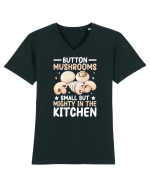 Button mushrooms small but mighty in the kitchen Tricou mânecă scurtă guler V Bărbat Presenter