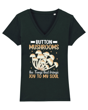 Button mushrooms the fungi that brings joy to my soul Black