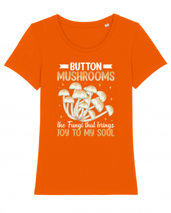 Button mushrooms the fungi that brings joy to my soul Bright Orange