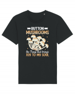 Button mushrooms the fungi that brings joy to my soul Tricou mânecă scurtă Unisex Rocker