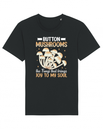 Button mushrooms the fungi that brings joy to my soul Black