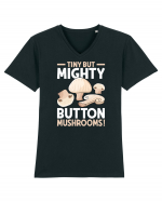 Tiny but mighty button mushrooms! Tricou mânecă scurtă guler V Bărbat Presenter