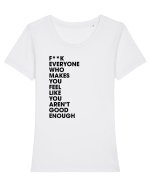 You are ok Tricou mânecă scurtă guler larg fitted Damă Expresser