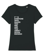 You are ok Tricou mânecă scurtă guler larg fitted Damă Expresser
