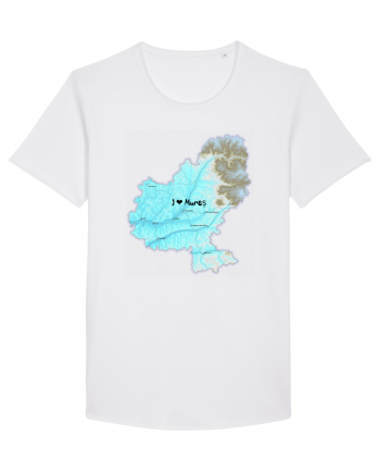 Mureș County Map Tricou mânecă scurtă guler larg Bărbat Skater