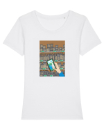 Buying with likes Tricou mânecă scurtă guler larg fitted Damă Expresser