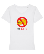 No cats Tricou mânecă scurtă guler larg fitted Damă Expresser
