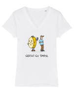 Certat cu timpul Tricou mânecă scurtă guler V Damă Evoker
