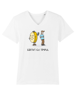 Certat cu timpul Tricou mânecă scurtă guler V Bărbat Presenter