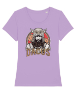 Spirit de Dac - Dacus Warrior - Lupul Dacic Tricou mânecă scurtă guler larg fitted Damă Expresser