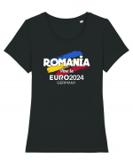 Romania Euro 2024 Tricou mânecă scurtă guler larg fitted Damă Expresser