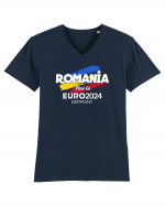 Romania Euro 2024 Tricou mânecă scurtă guler V Bărbat Presenter