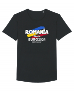 Romania Euro 2024 Tricou mânecă scurtă guler larg Bărbat Skater