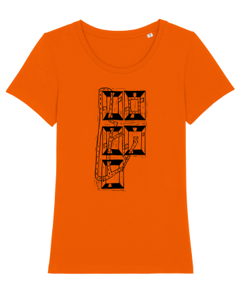 Portret. Izolare Bright Orange
