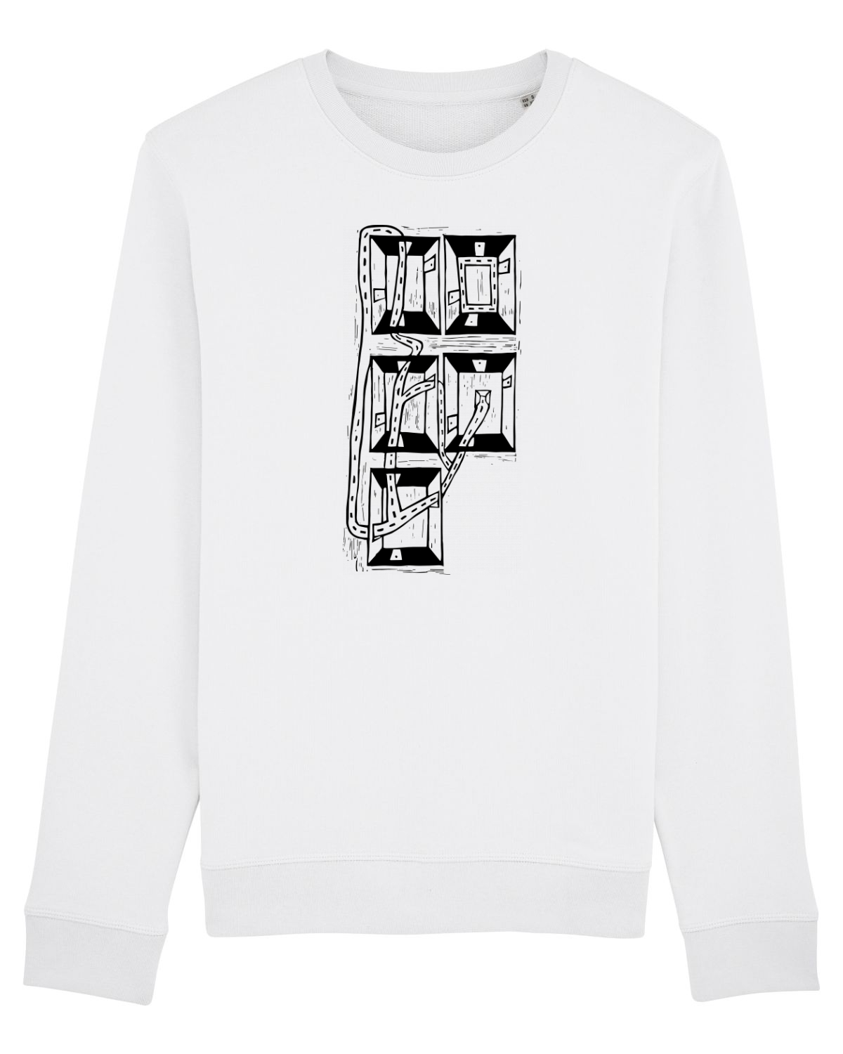 Bluză mânecă lungă Unisex Rise White