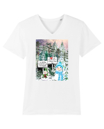 Snowman Snowlovers Tricou mânecă scurtă guler V Bărbat Presenter