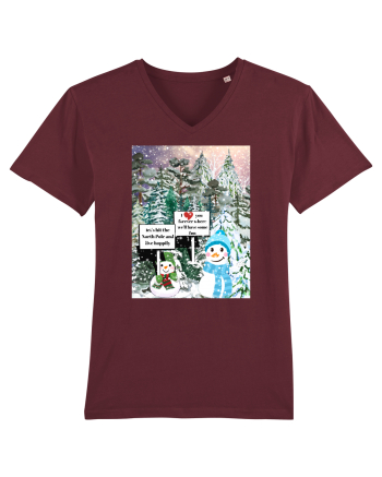Snowman Snowlovers Burgundy