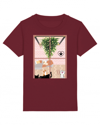 Cats and dog christmas Burgundy