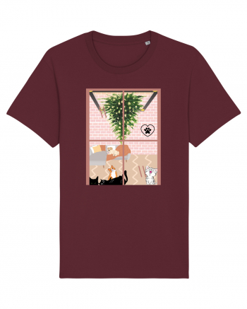 Cats and dog christmas Burgundy