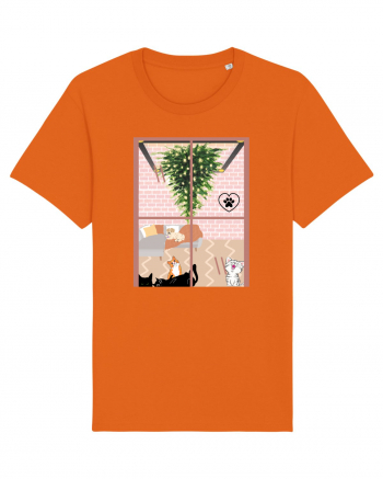 Cats and dog christmas Bright Orange