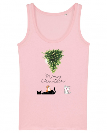 Meowy CHRISTMAS Cotton Pink