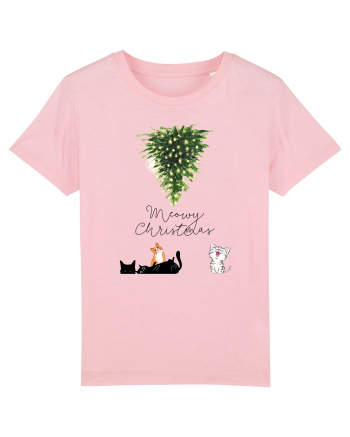 Meowy CHRISTMAS Cotton Pink