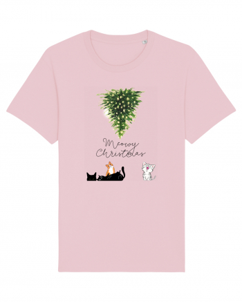 Meowy CHRISTMAS Cotton Pink