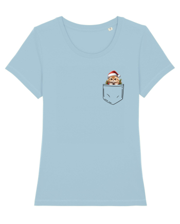 de Crăciun cu pisică in buzunar v02 Sky Blue