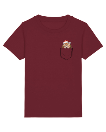 de Crăciun cu pisică in buzunar v02 Burgundy