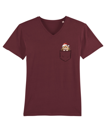 de Crăciun cu pisică in buzunar v02 Burgundy