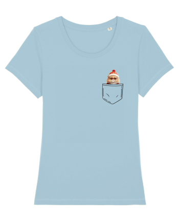 de Crăciun cu pisică in buzunar v03 Sky Blue