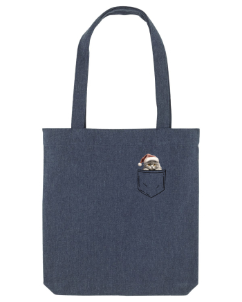 de Crăciun cu pisică in buzunar v06 Midnight Blue