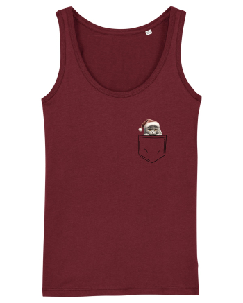 de Crăciun cu pisică in buzunar v06 Burgundy