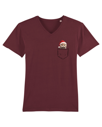 de Crăciun cu pisică in buzunar v11 Burgundy