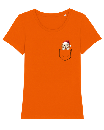 de Crăciun cu cățel in buzunar - Bichon Frise Bright Orange