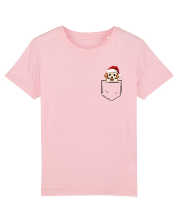 de Crăciun cu cățel in buzunar - Bichon Frise Cotton Pink