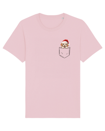 de Crăciun cu cățel in buzunar - Bichon Frise Cotton Pink