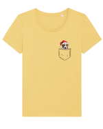 de Crăciun cu cățel in buzunar - Staffordshire Terrier Tricou mânecă scurtă guler larg fitted Damă Expresser